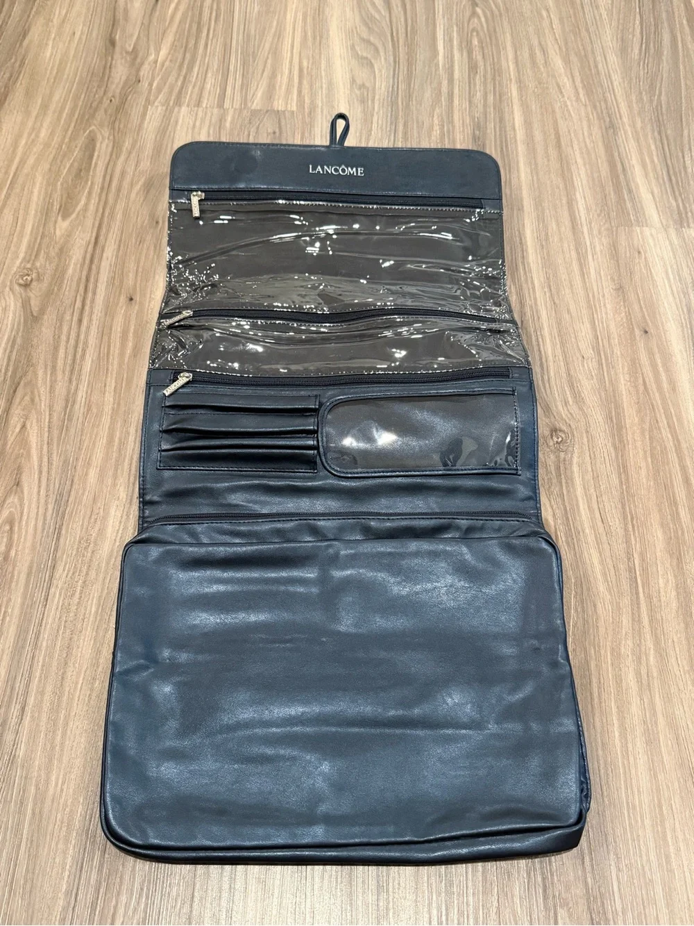 Lancome Navy Blue Foldover Cosmetic Pouch